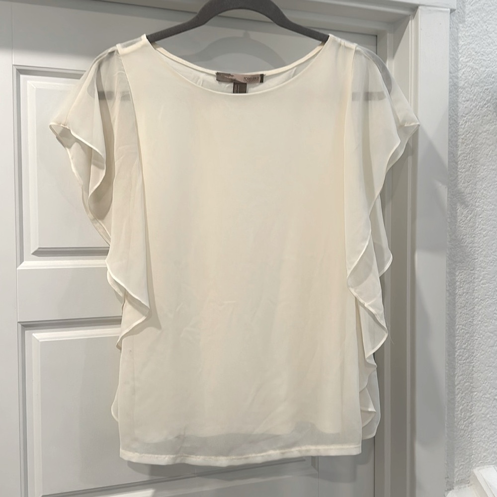 Forever 21 Sheer Flutter Sleeve Blouse